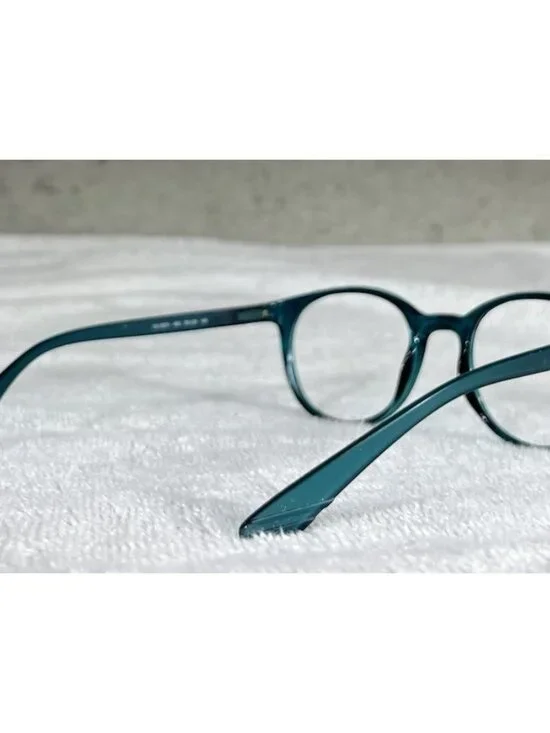 Calvin Klein CK19570 430 Round Teal Blue Clear Eyeglasses Frames Italy 50-20-145 - Picture 5 of 8